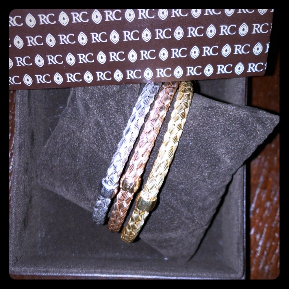 Original Roberto Coin Metallic Tri- color bangles.